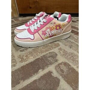 Women's‎ Barbie Sneakers Court Tennis Shoes Hot Pink Light Pink Floral Size 11